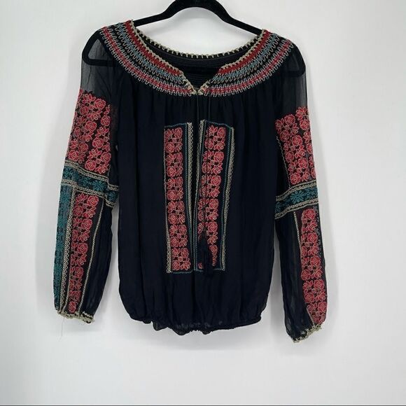 MM Couture Miss Me Black Chiffon shirt - Picture 1 of 6